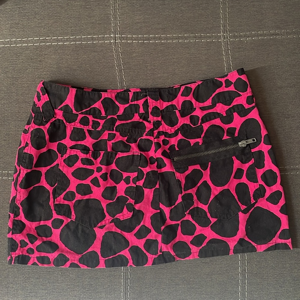 Pink and Black Animal Print Skirt - Picture 2 of 2